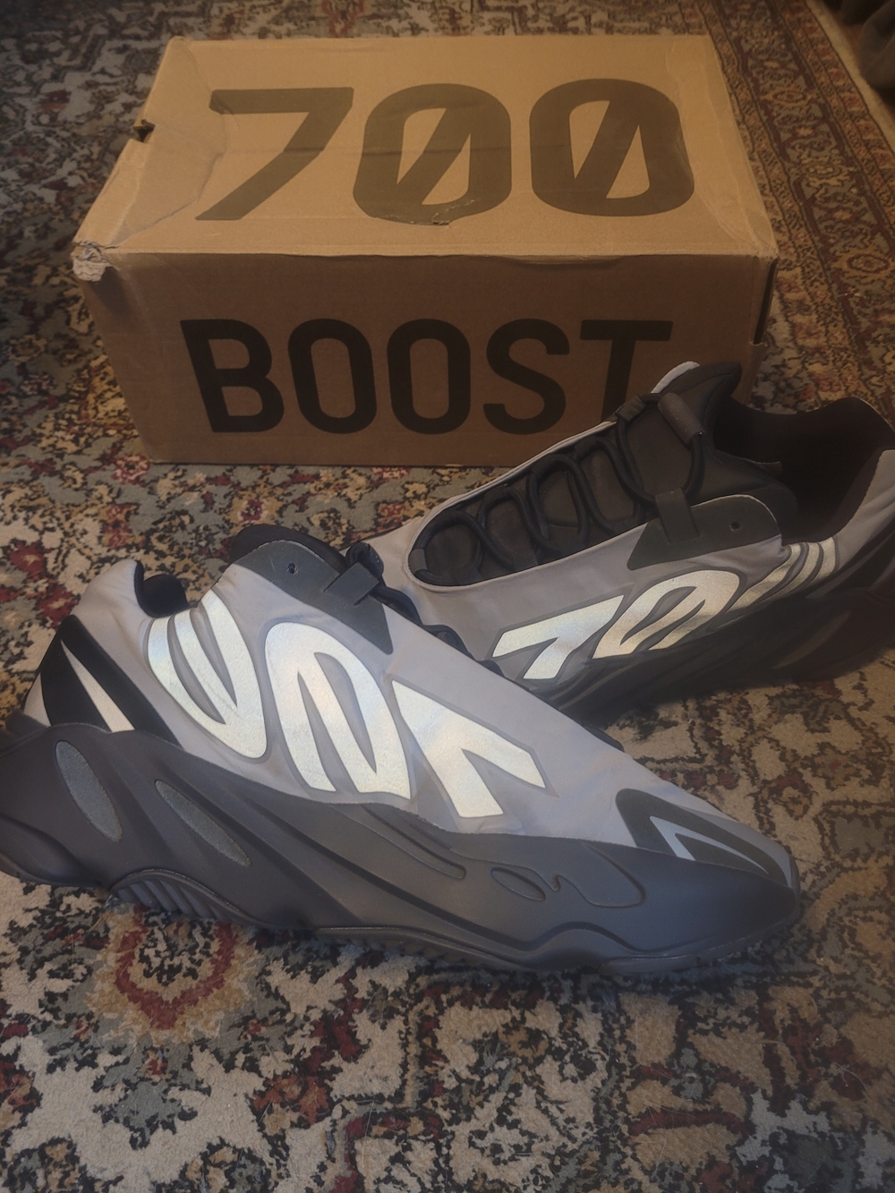 Yeezy 700 MNVN Men’s Reflective Grey Running Shoes